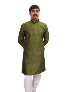 mehendi cotton jacquard pyjama kurta st