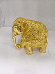 Gold Plated Elephant Statue