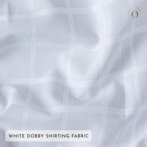 White Dobby Shirting Fabric
