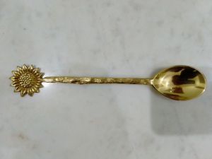 Brass spoon Sunflower head