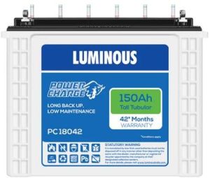 Luminous Power Charge PC 18042 Tall Tubular Inverter Battery