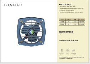 CG MAXAIR EXHAUST FAN 225MM(9INCH)