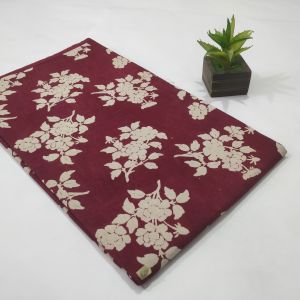 Dabu hand block printed cotton fabric