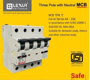 Three Pole MCB Switch With Neutral