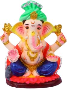 10 Inch Omkara Eco Friendly Ganesha Idol/Ganpati Murti.