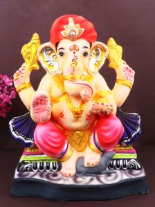 12.5 Vishwaraja inch Eco-Friendly Ganpati Ganesha Murti Mooshika Vahana Pose