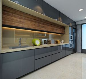 Acrylic Shutter Modular Kitchen