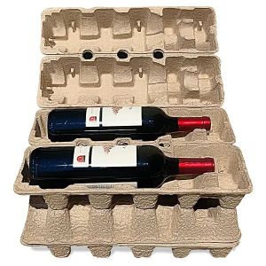 Wine Bottle Packing Molded Pulp Tray