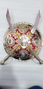 Heavy brass and steel dhal kirpan set