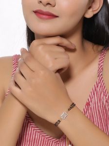 SH4-1245 Gold Plated AD Mangalsutra Bracelet