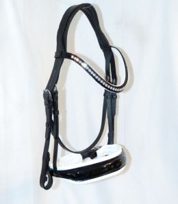 Dressage bridle leather