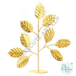 Golden Shiva Leaves Decorative Metal Tree