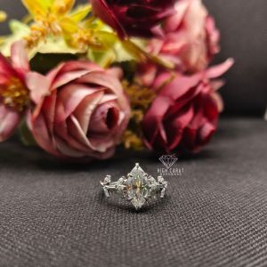 Marquise Cut Lab Grown Diamond Ring Engagement Ring