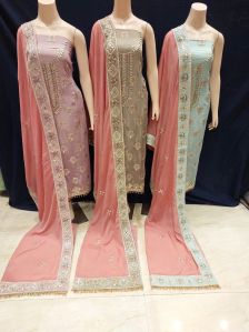 Unstitched Gota Patti Suits