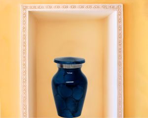 Dark Blue Cremation Keepsake Small Urns for Human Ashes