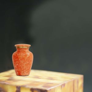 Orange Cremation Keepsake Small Urns for Human Ashes