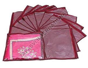 30 Pcs Combo Dark Maroon Non Woven Plain Saree Cover