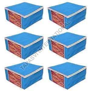 6 Pcs Combo Blue Plain Storage Bag