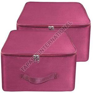 2 Pcs Combo Maroon Nylon Wardrobe Storage Bag