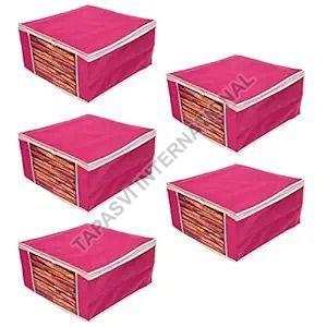 5 Pcs Combo Pink Plain Storage Bag