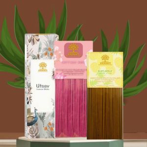 Utsav Mettalic Rose and  PineApple Incense Stick Combo Pack