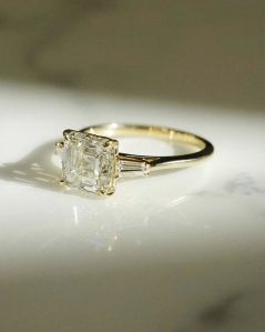 Asscher Cut Diamond Engagement Ring