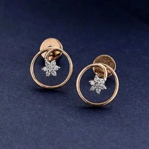 Gold Diamond Earring