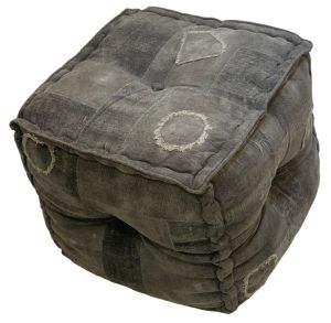 Recycled Fiber Cube Pouf