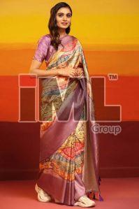 Digital Printd Party Wear Sarees