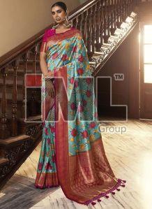 digital printed saree