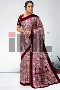 Stylish Ajrakh Printed Saree