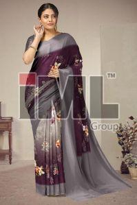 Stylish Floral Printed Saree