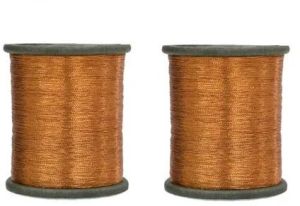 Copper Color Zari Thread Roll