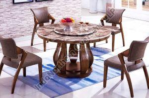 Wooden & Marble Table Chair Set