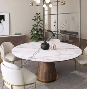 Wooden & Marble Table Chair Set