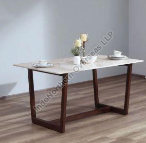 Marble Top Wooden Table