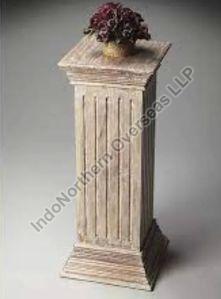 Wooden Pillar Design End Table