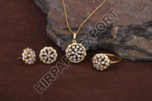 Fancy Diamond Pendant Set