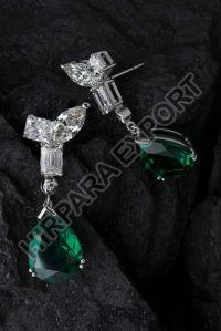 Fancy Green Diamond Earrings