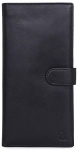 kara black unisex genuine leather passport holder