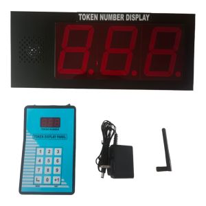 4 Inch 3 Digits Dual Voice High Range Wireless Token Display System