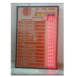 30 Inch X 48 Inch SBI Bank Interest Rate Display Board