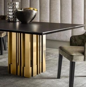 Black Marble Top Dinning Table