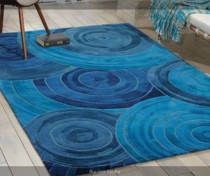 Blue Circle Bliss Rug