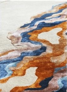 Handtufted Wool Terrain Rug for Living Rooms