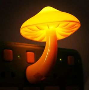 Mushroom Night Lights: Yellow Bug-Free Glow