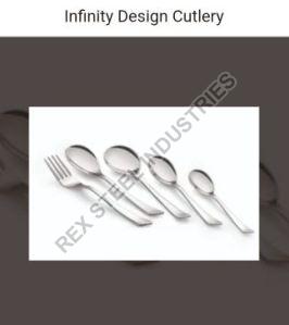 Silver Stainless Steel Infinity Design Cutlery Set