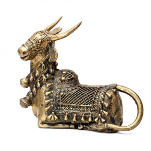 Dhokra Brass Nandi Statue