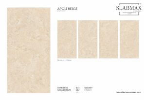 Apoli Beige Seamless Collection Glossy Finish Vitrified Tile