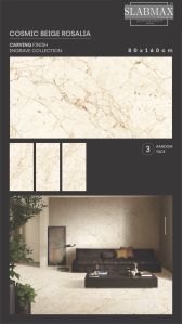 Cosmic Beige Rosalia Carving Finish Engrave Collection Vitrified Tiles